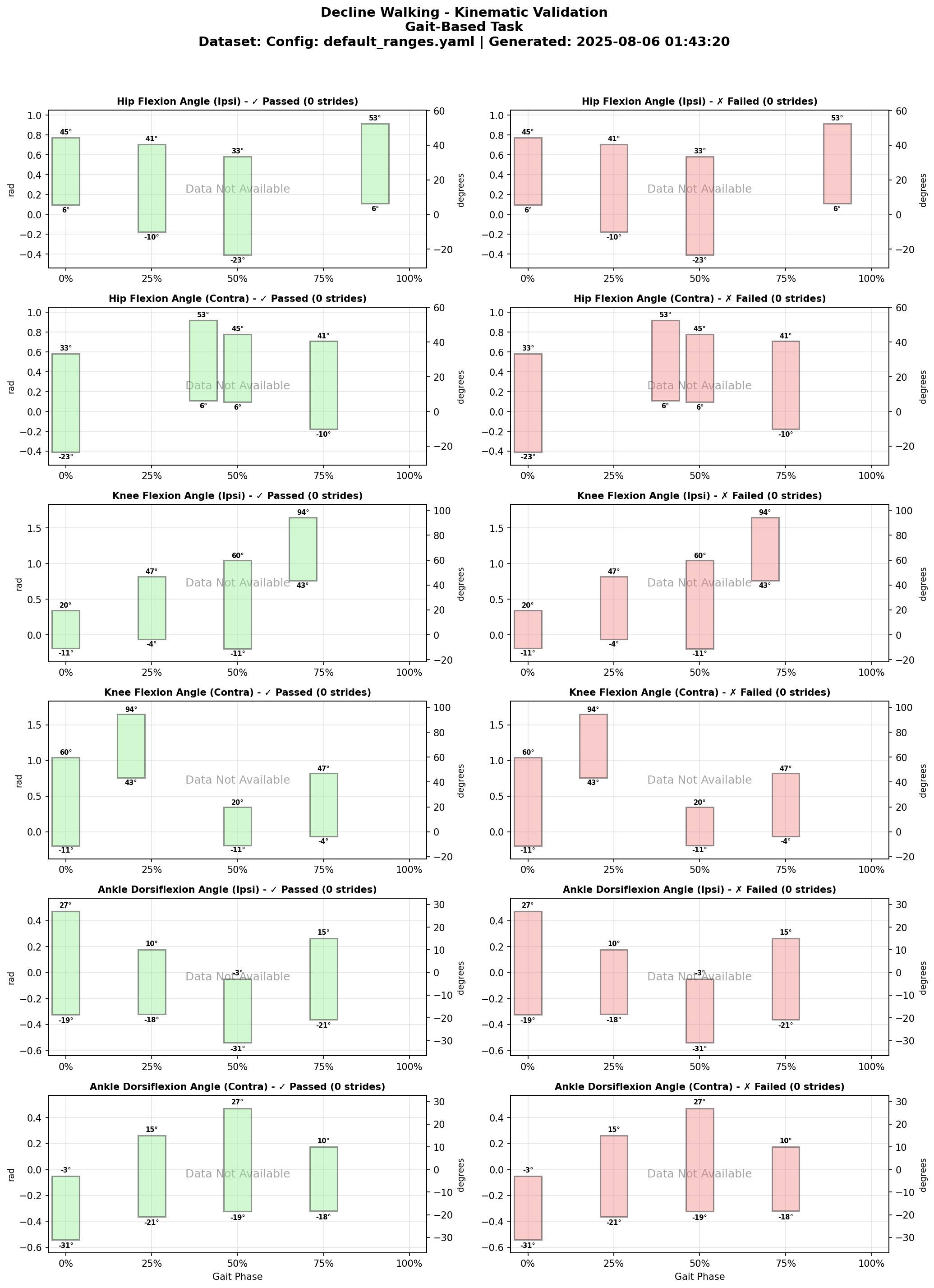 Decline Walking Kinematic Validation